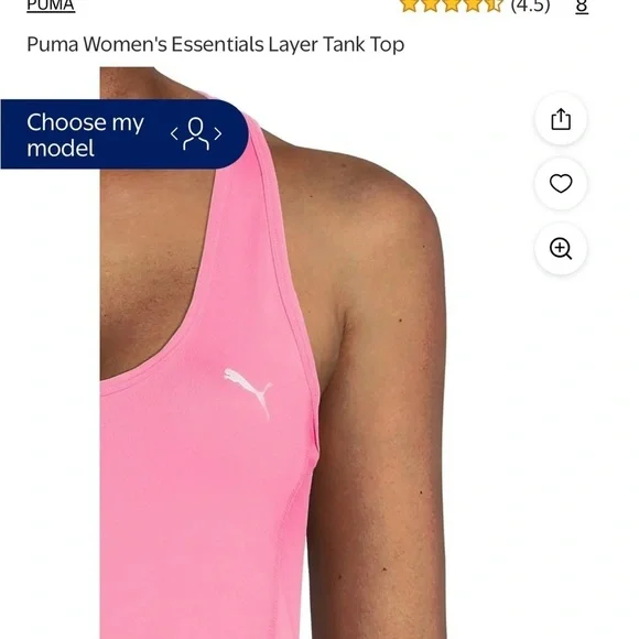 Puma Pink Fitted Tank Top - Picture 3 of 6